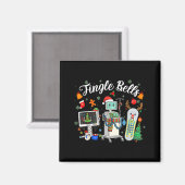 Jingle Bells Er Nurse Funny Christmas Tech Nursing マグネット (正面/裏面)