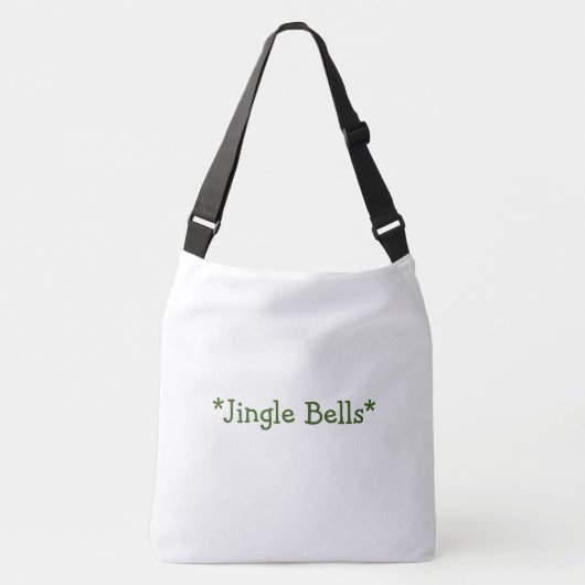 Jingle Bells Printed Create your text-Handbags クロスボディバッグ (正面)