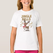 Jingle Bells Singing Reindeer Tシャツ (正面)