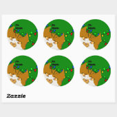 Jingle Claws Christmas Gift Tag Sticker ラウンドシール (シート)