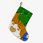 Jingle Claws Custom Holiday Stocking スモールクリスマスストッキング (正面 (吊り時))