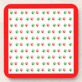 Jingle Claws Holiday Pawprint Coaster Set of 6 コースター (正面)