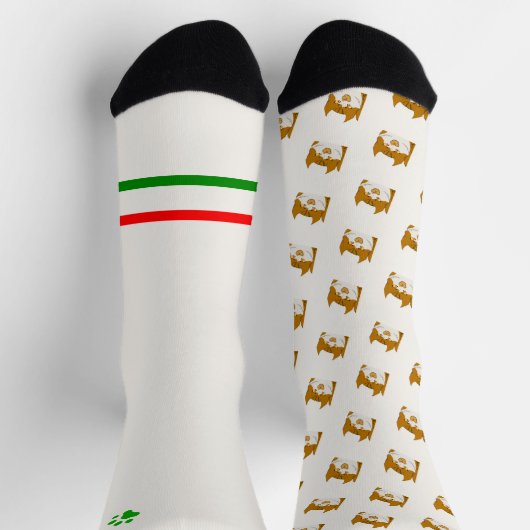 Jingle Claws Peeking Cat Holiday Socks ソックス (上部)