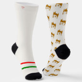 Jingle Claws Peeking Cat Holiday Socks ソックス (傾斜あり)