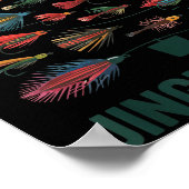 Jingle Flies Funny Fly Fishing Lure Christmas Paja ポスター (角)