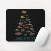 Jingle Flies Funny Fly Fishing Lure Christmas Paja マウスパッド (マウス)