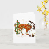 Jingle Funny Horse Ck Up Your Feet Cactus Western, カード (黄色い花)