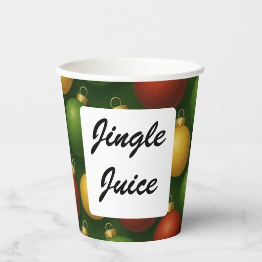 Jingle Juice Christmas Paper Cup | Festive Holiday 紙コップ (正面)
