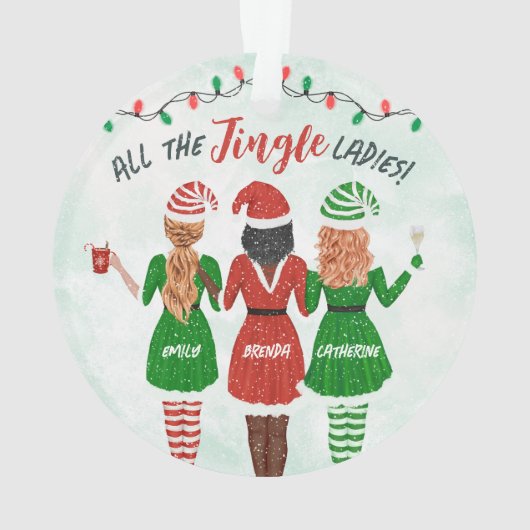 Jingle Ladies Sisters Friendsクリスマス オーナメント (裏面)