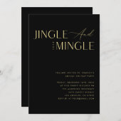 Jingle & Mingle社企業ののクリスマスパーティー 招待状 (正面/裏面)