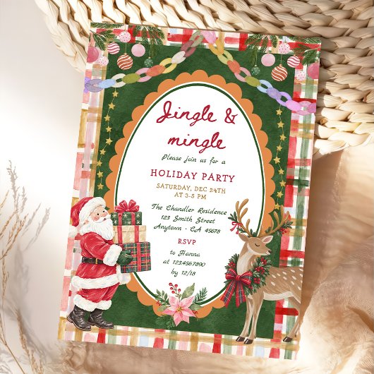 Jingle & Mingle ホリデーパーティー 招待状