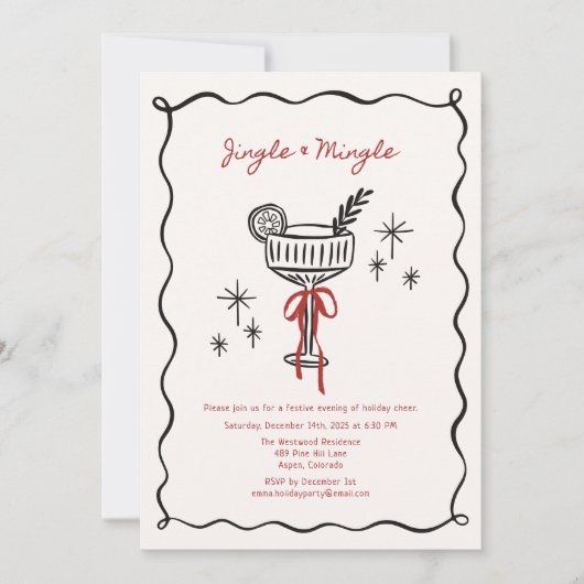 Jingle & Mingle – A Christmas Cocktail Party  招待状 (正面)