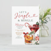 Jingle & Mingle Christmas Cocktail Holiday Party 招待状 (スタンド正面)