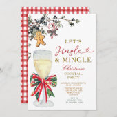 Jingle & Mingle Christmas Cocktail Party 招待状 (正面/裏面)