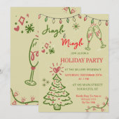 Jingle & Mingle Christmas  Holiday Party  招待状 (正面/裏面)