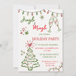 Jingle & Mingle Christmas  Holiday Party  招待状