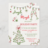 Jingle & Mingle Christmas  Holiday Party  招待状 (正面/裏面)