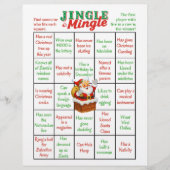 Jingle & Mingle Christmas Human Bingo Game Sheets チラシ (正面)