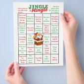Jingle & Mingle Christmas Human Bingo Game Sheets チラシ (手)