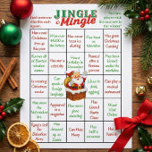 Jingle & Mingle Christmas Human Bingo Game Sheets チラシ