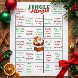 Jingle & Mingle Christmas Human Bingo Game Sheets チラシ
