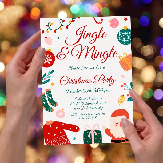 Jingle & Mingle Christmas Party 招待状