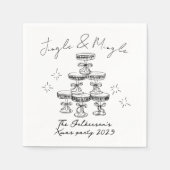 Jingle & Mingle, Holiday, Christmas, Cocktail スタンダードカクテルナプキン (正面)