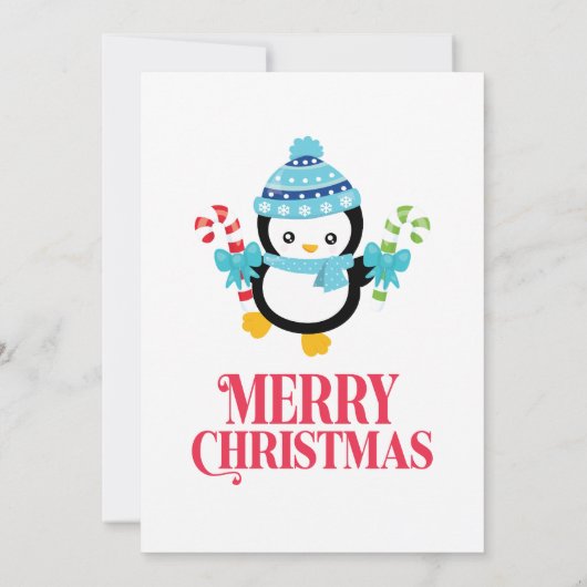 Jingle & Mingle Penguin Fun Christmas Party  招待状 (裏面)