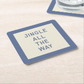 Jingle | Minimalist Christmas Typography Coaster スクエアペーパーコースター (アングル)