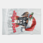 Jingle Paws and Boxer Dog Joy キッチンタオル (横)