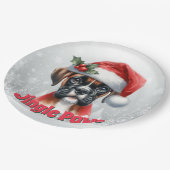 Jingle Paws and Boxer Dog Joy  ペーパープレート (アングル)