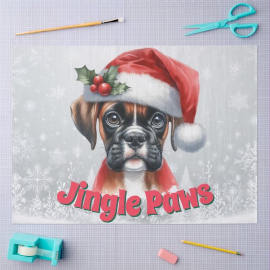 Jingle Paws and Boxer Dog Joy  薄葉紙 (クラフト)