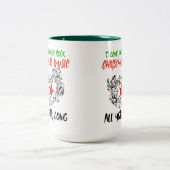 Jingle Rockクリスマスミュージックが大好き ツートーンマグカップ (中央)