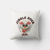 Jingle Rock Cool Reindeer with Guitar & Sunglasses クッション (正面)
