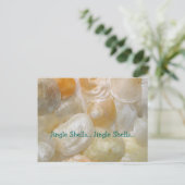 Jingle Shells熱帯クリスマスソングのメッセージ ポストカード (スタンド正面)