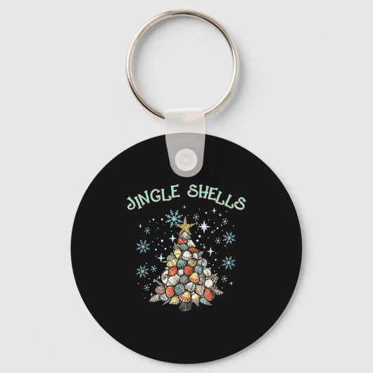 Jingle Shells Christmas Tree Snowflakes Celebratio キーホルダー (正面)