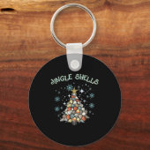 Jingle Shells Christmas Tree Snowflakes Celebratio キーホルダー (正面)