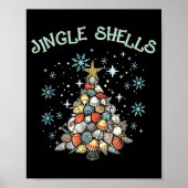 Jingle Shells Christmas Tree Snowflakes Celebratio ポスター (正面)