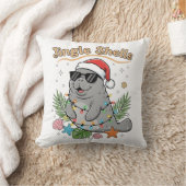 Jingle Shells Tropical Santa Manatee Christmas クッション (ブランケット)