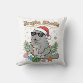 Jingle Shells Tropical Santa Manatee Christmas クッション (正面)