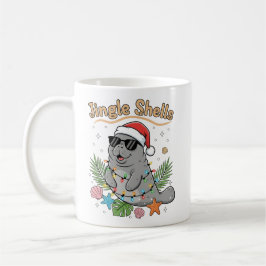 Jingle Shells Tropical Santa Manatee Christmas コーヒーマグカップ