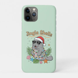 Jingle Shells Tropical Santa Manatee Christmas iPhone 11 Proケース