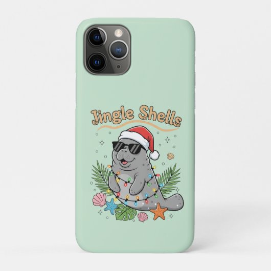 Jingle Shells Tropical Santa Manatee Christmas Case-Mate iPhoneケース (裏)