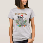 Jingle Shells Tropical Santa Manatee Christmas Tシャツ (正面)