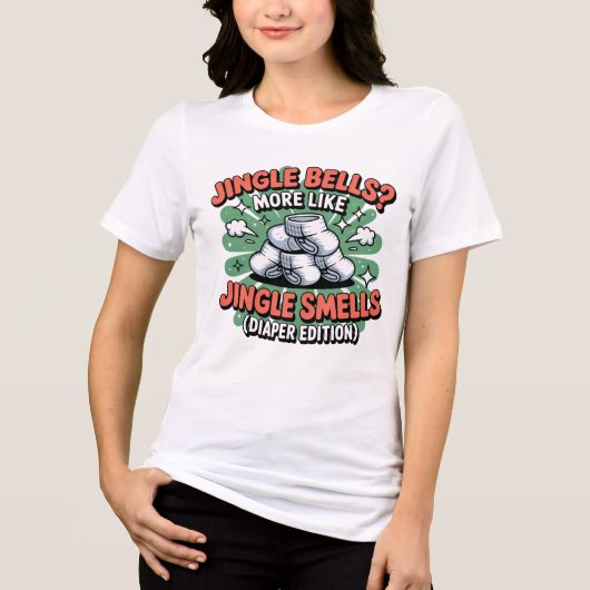 Jingle Smells Modern Funny Mom Tee トライブレンドTシャツ (正面)