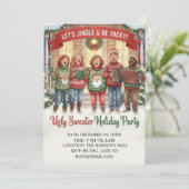 Jingle & Tacky Ugly Sweater Holiday Caroler 招待状 (スタンド正面)
