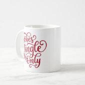 Jingle Vibes Only Festive Christmas Mug コーヒーマグカップ (正面左)