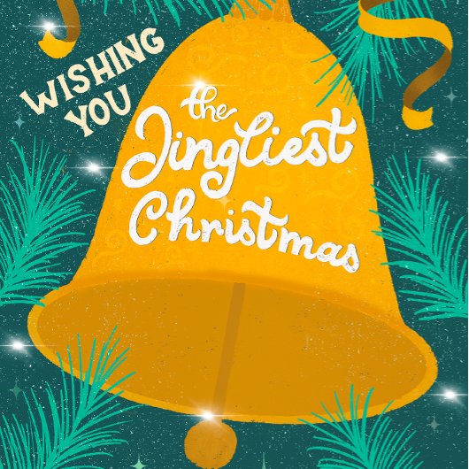 Jingliest Wishesクリスマスカード シーズンカード