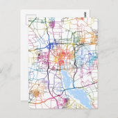 Jining China City Map ポストカード (正面/裏面)