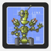 Jinx the Robot スクエアシール (正面)
